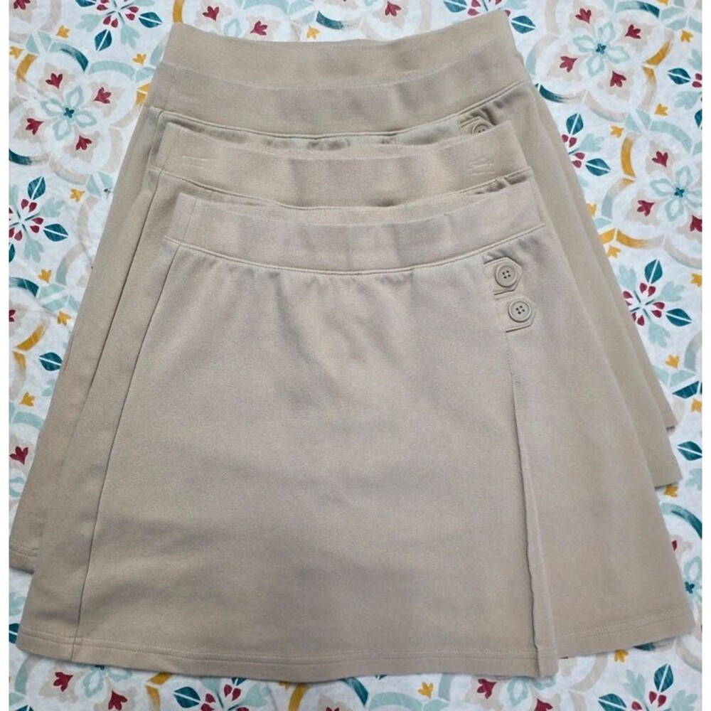 Cat & Jack School Uniform Skorts Girl's Large Set of 4 Skirts